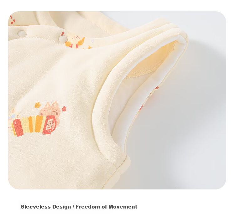 Qiaojiao Duck Baby Vest 220g Newborn Cotton-Padded Sleeveless Jacket Pure Cotton Full Moon Boys Girls Autumn Winter Coat 9