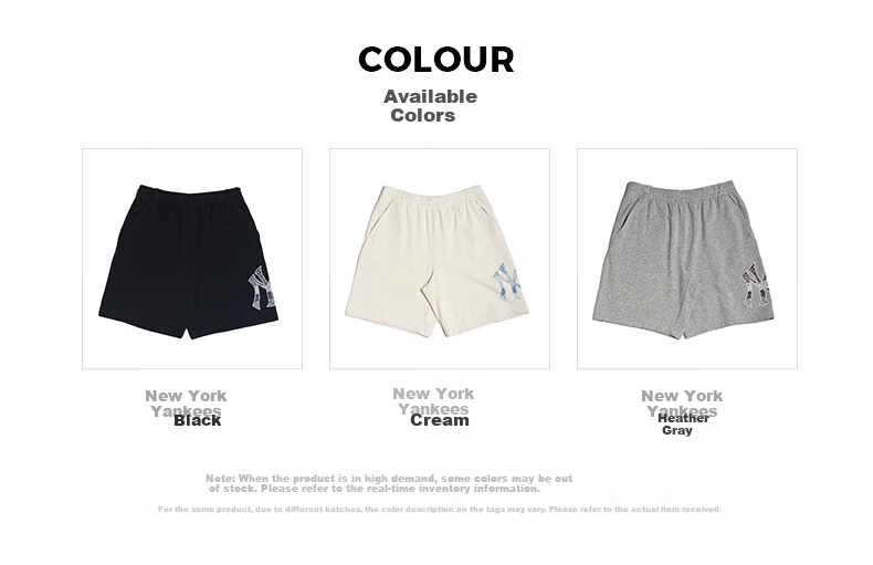 MLB Unisex Vintage Logo Casual Shorts 26 Spring New 3ASPM0263-50BKS-L 3