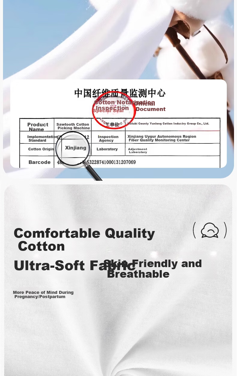 Deanqi 10A Medical Disposable Women's Underwear Cotton Sterile Individually Packaged High Waist Maternity Postpartum Plus Size Travel 3XL 4