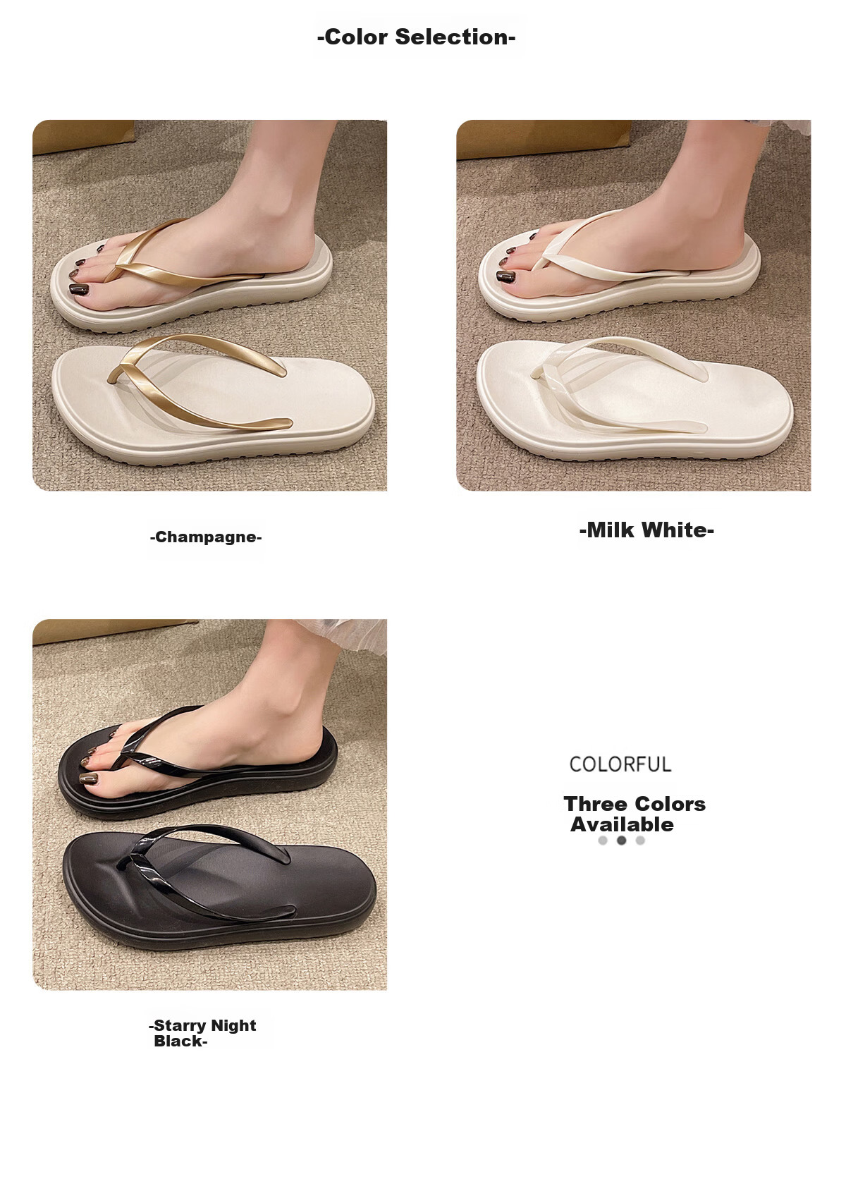 Runrou Hello Kitty Women's Flip Flops Summer 2026 New Beach Vacation Soft Sole Non-Slip Sandals for Women 6
