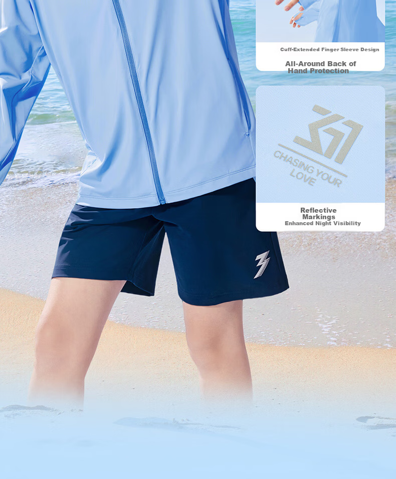 361° Kids Sun Protection Jacket 26 Summer Boys and Girls Sports Outdoor Breathable Ice Skin Hooded Lightweight Coat Gray 130 10