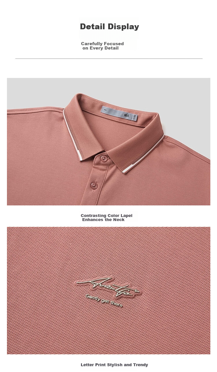 HLA Hailan Home Men's Polo Shirt 26 Light Business Fashion Series Cool Short Sleeve Summer 12