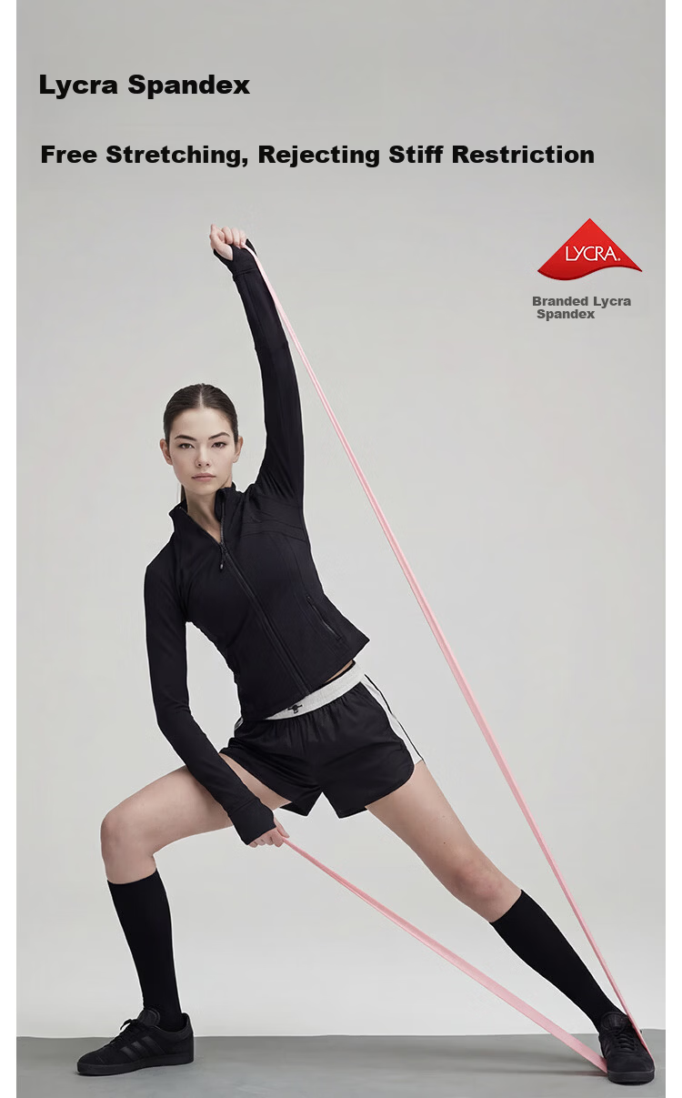 JD Jingzao 2026 New Spring Summer Define Women's Sports Jacket Running Fitness Slim Fit Coat Black L 8