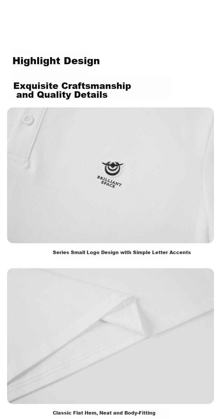HLA Hailan Home Men's Short Sleeve Polo Shirt 26 Shining Space Series Cooling Short Sleeve Summer Shirt 3