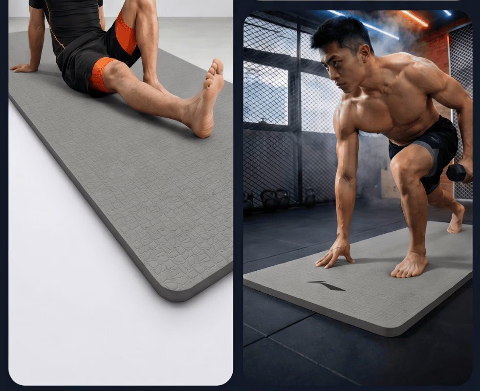 Li-Ning TPE Yoga Mat Unisex Fitness Extra Wide Thick Professional Non-Slip Jump Rope Exercise Mat Soundproof Shock Absorption Floor Mat 19