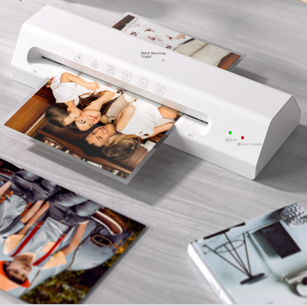 M&G A3/A4 Universal Office Home Laminator, Document Photo Laminating Machine, Film Laminator, Fashionable Portable Laminator, White AEQN8921 2