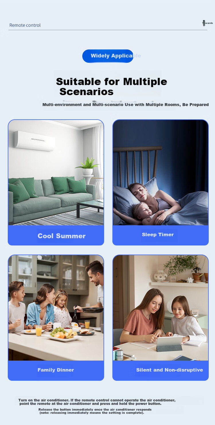 ProPre Universal Air Conditioner Remote Control Compatible with Gree, Midea, Changhong, Haier, Chigo, Kelon, Hitachi, Panasonic, Mitsubishi, Daikin, Hisense, Aux, LG, Whirlpool Air Conditioners 9