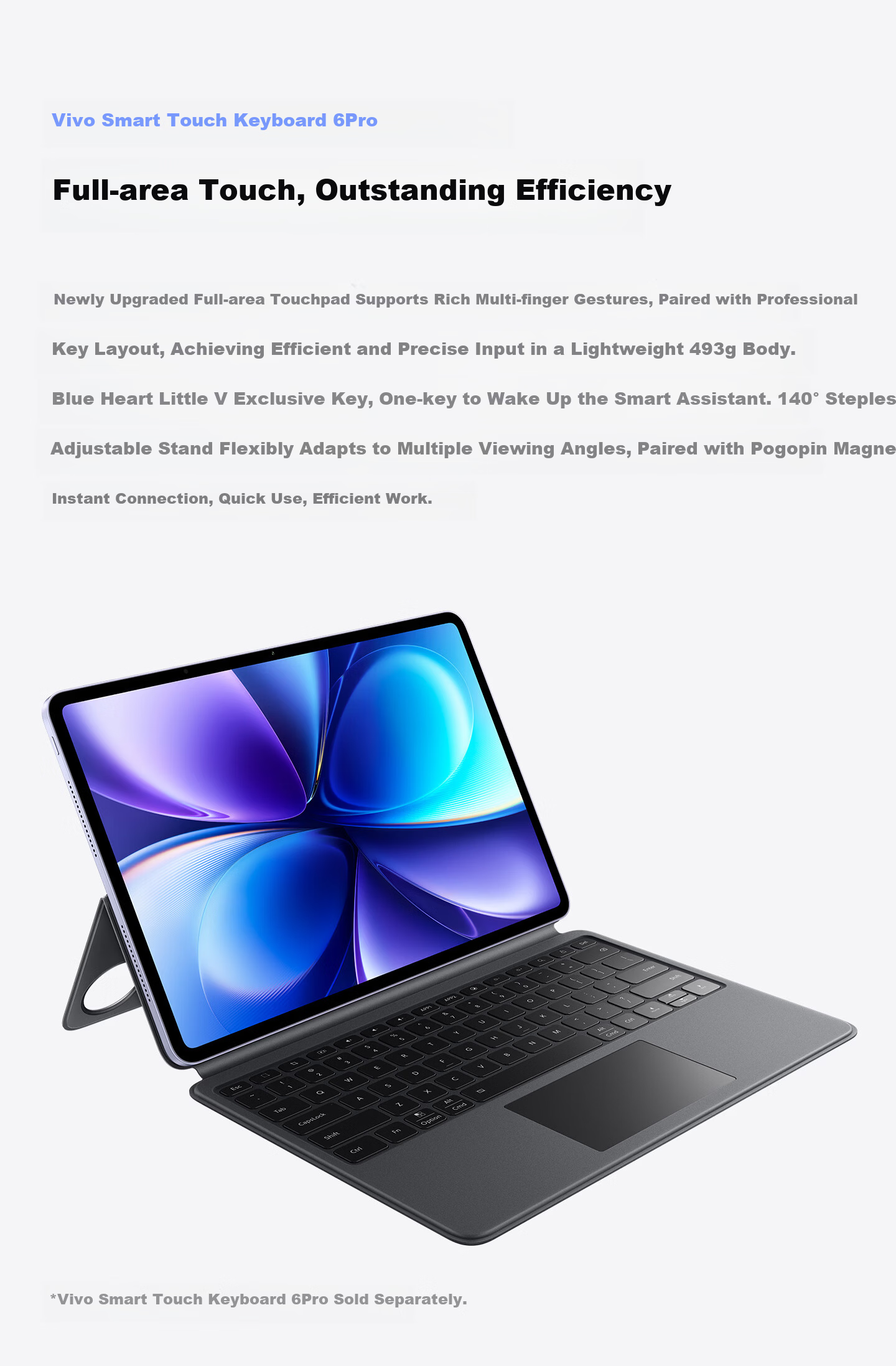 Vivo Pad6 Pro 16GB+512GB Freedom Gray 13.2-inch 4K True Color Display Dolby Vision Snapdragon 8 Gen 5 Tablet PC 22