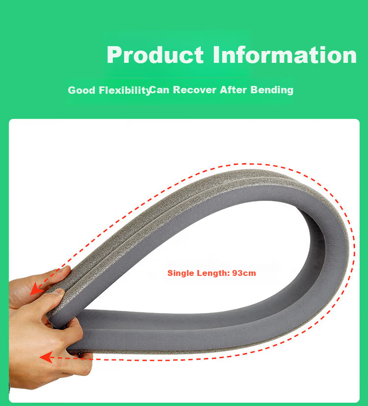 Jinlongxing Door Gap Seal Strip Door Bottom Weatherproofing Soundproofing Anti-Insect Windproof Rubber Strip 2-Pack 10