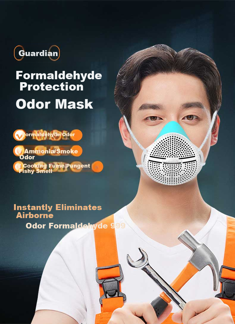 Guardian Quantum Formaldehyde-Proof Silicone Protective Mask Dustproof Anti-Haze Industrial Protective Grinding Renovation Mining Woodworking Mask with 5 Replacement Filters 1