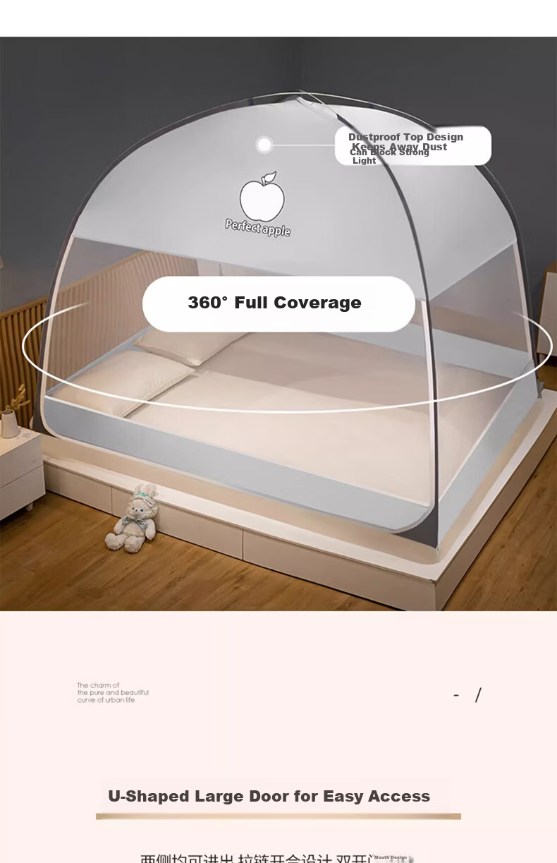 AVIVI Class A Student Mosquito Net Dormitory, Mongolian Pack Mosquito Net, Double Door, 1.2 Meters, Apple [Suitable for Both Upper And Lower Bunks] 7