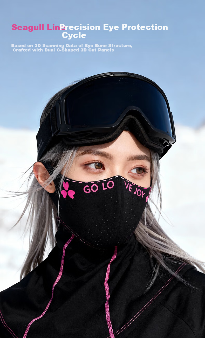 GOLOVEJOY Women's Ski Mask Face Cover Neck Warmer Windproof Cold Protection Outdoor Thermal Liner Headgear 6