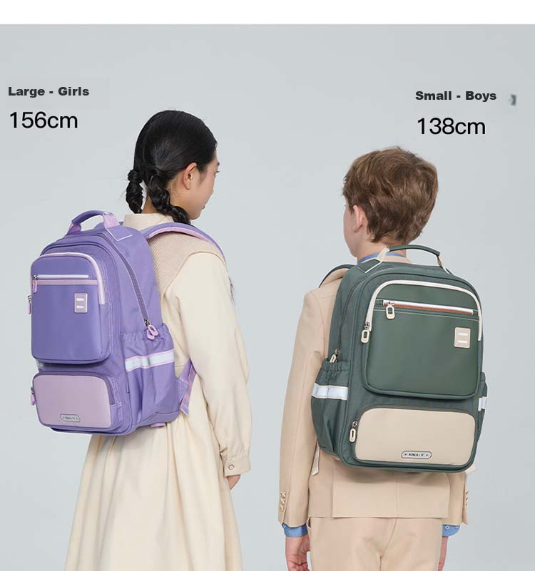 KALA·Y Accordion Backpack for Primary School Students Grades 1-3 Children's Five-Dimensional Load-Reducing Anti-Drop Spine-Protecting Backpack for Boys And Girls 3