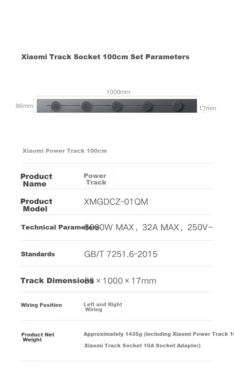 Xiaomi Lightweight Track Socket Compatible with Smart Adapter 50CM Set【New Arrival】 9