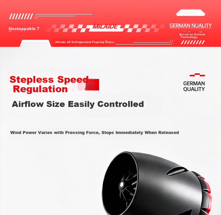 Milade [Top Model 2200G Wind Pressure] Industrial Turbo Ducted Fan Brushless Motor Powerful Blower Storm Fan 17
