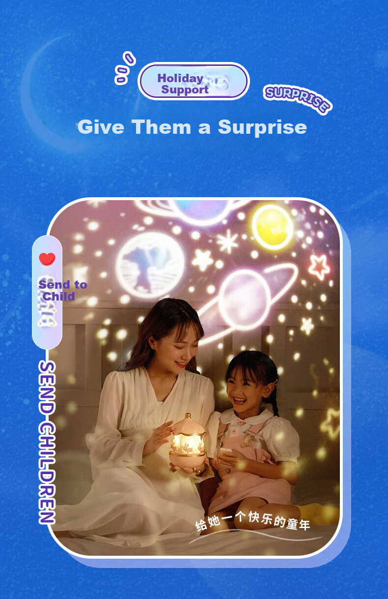 ONEFIRE Girls' Birthday Gift, Children's Toy, for Ages 3-6, Girls' Baby Toy, for Ages 6-10, Projector Storyteller 14