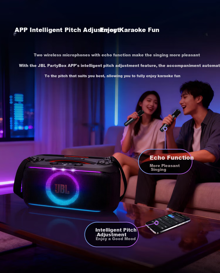 JBL PARTYBOX ON THE GO 2nd Gen Wireless Bluetooth Speaker Long Battery Life Bass Outdoor Portable Mobile Karaoke Party Smart Speaker 9