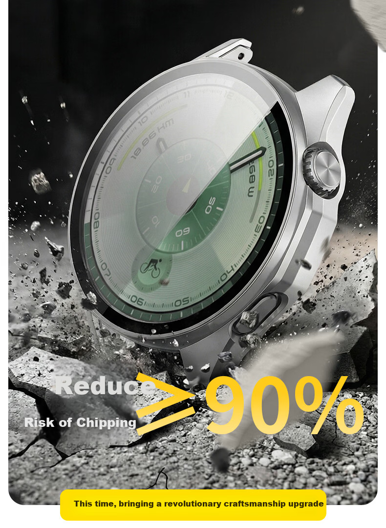 CHENSONG New Release GT6 Protective Case and Screen Protector for Huawei Watch GT6 PC Tempered Shell Integrated 46mm Transparent Shockproof 8