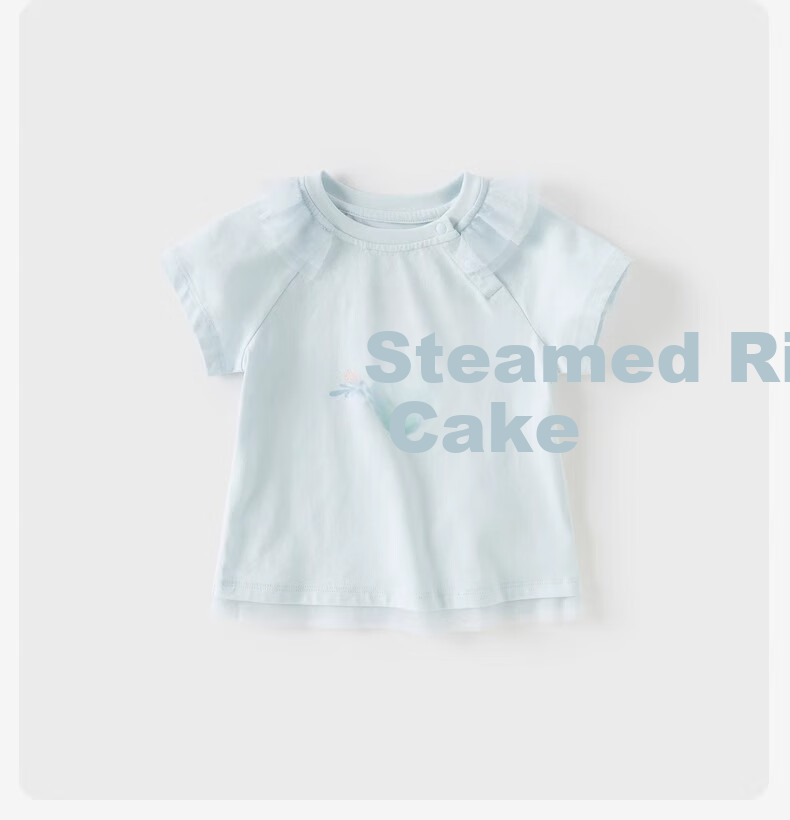 DAVE & BELLA Summer Girls Cotton T-Shirt Children's Short Sleeve Top Baby Stylish Base Shirt 7