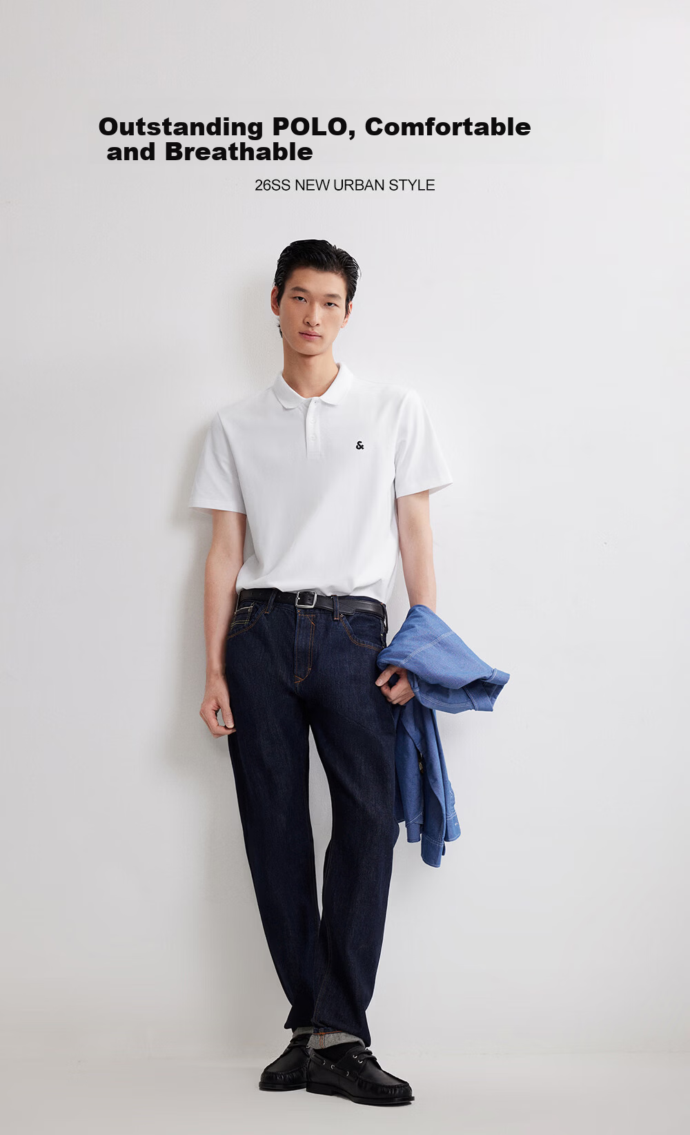 JACK&JONES Men's Spring New 3D Embroidered Business Casual Work Commute Short Sleeve Polo Shirt 226206029 2