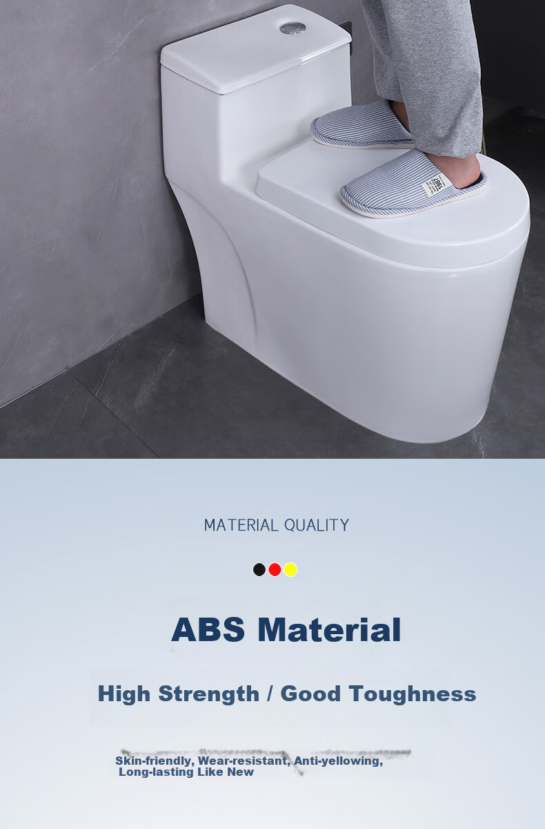 JROR [Germany] Universal V-Shaped Thickened Toilet Seat Cover Slow-Closing Pressure-Resistant Toilet Ring 10