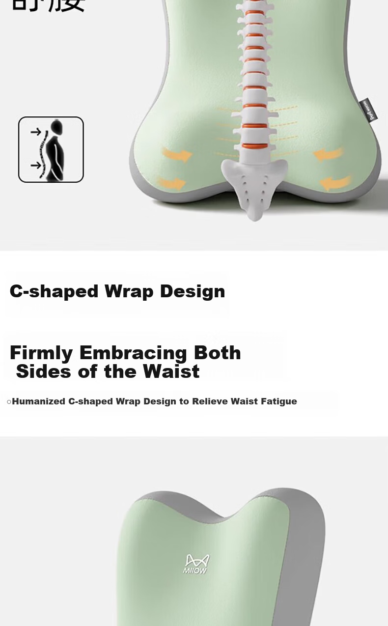 MiiOW Multifunctional Neck and Lumbar Support Backrest Pillow for Bed and Sofa, Reading and Phone Use Cushion 3