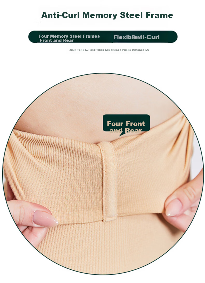 YUZHAOLIN Women's 2-Pack High-Waist Shaping Waist Slimming Hip-Lifting Tummy Control Postpartum Panties [Black + Nude] Small Size (80-105 Jin) 6