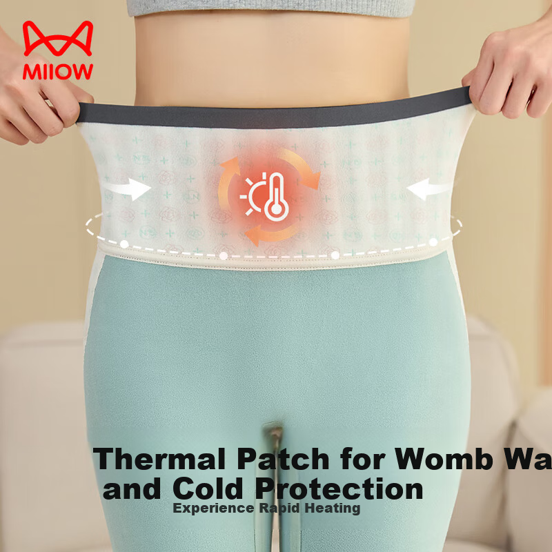 MiiOW Women's Thickened Fleece Lined High Waist Butt Lifting Tight Yoga Pants Sharkskin Leggings Gray M
