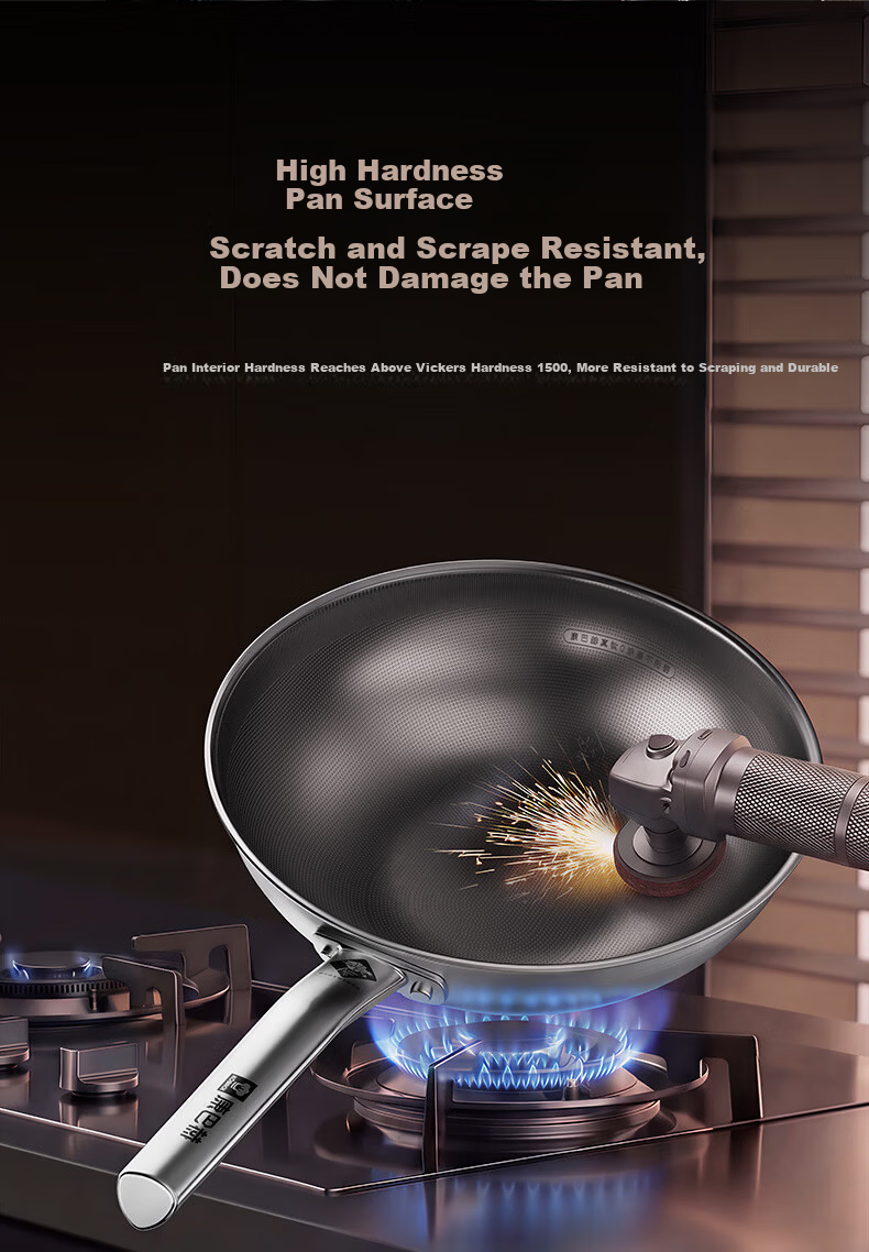 KOBACH 5th Generation True Titanium Non-Coated Non-Stick Antibacterial Frying Pan 32cm Compatible with Induction and Gas Stoves 11