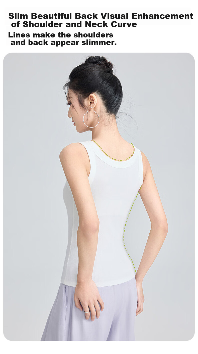 GUJIN Women's Round Neck Camisole Vest 2026 New Summer Slim Fit Sleeveless Solid Color Base Shirt 6