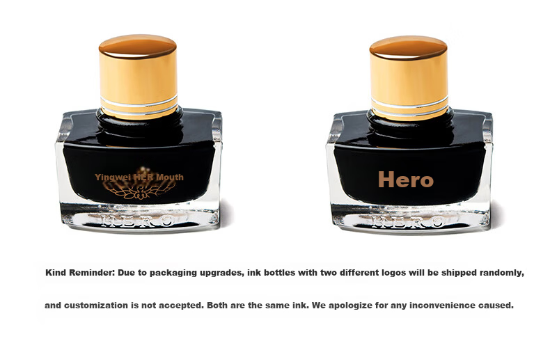 HERO Fountain Pen 1501 Black Elegant Fine Iridium Nib Signature Pen Fashion Office Student Ink Gift Box Set F Nib 7