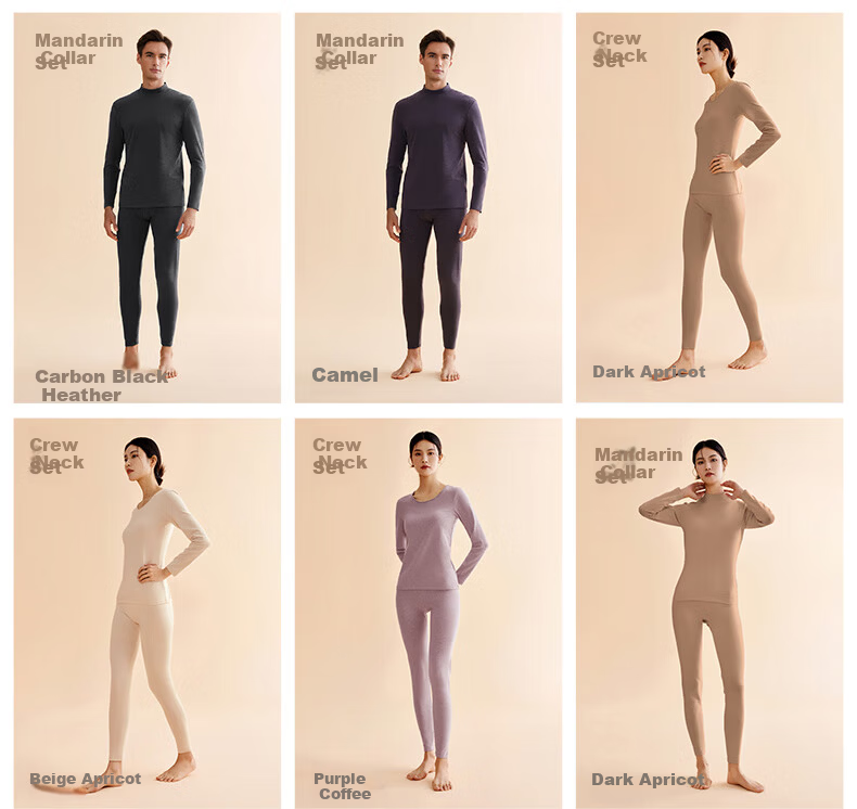 Three-Needle Thermal Underwear Men Xinjiang Long-Staple Cotton Men's Autumn Shirt and Pants Fleece Basic Base Layer Cotton Sweater Women's Couple Set 17