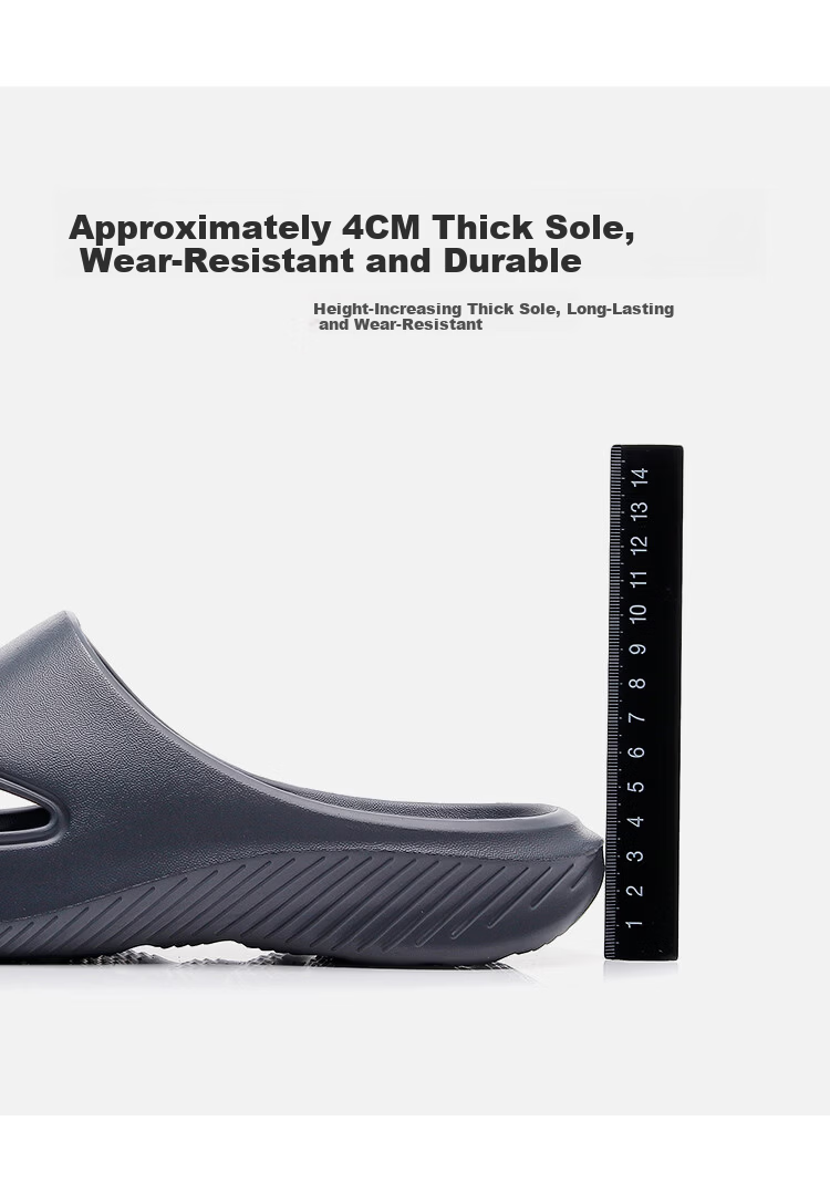 XGGC Squishy Feeling Slippers for Men, Summer Indoor Home EVA Non-Slip Sandals, Sports Outdoor Wear, White, Size 40-41 3