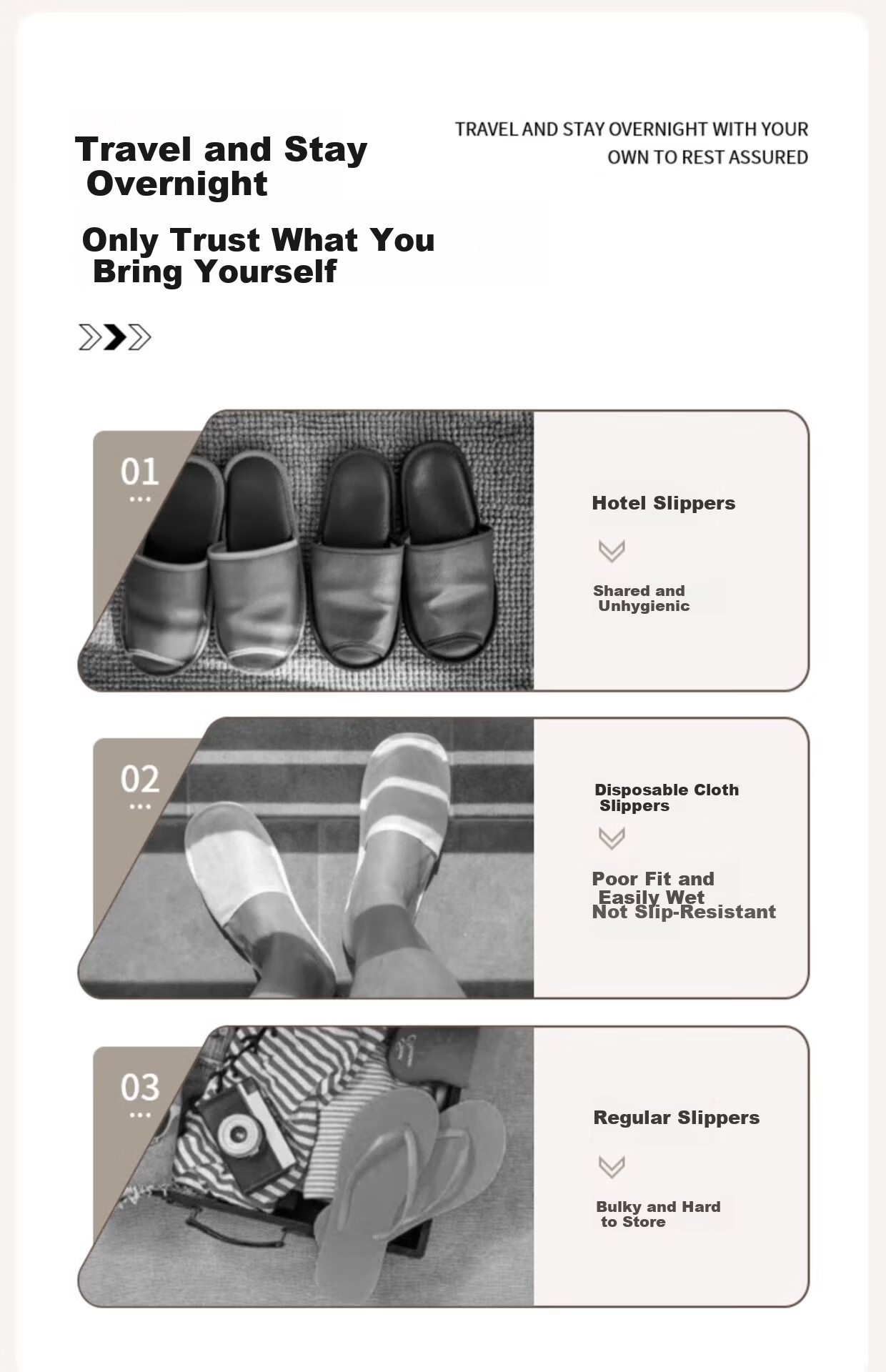GUOLUOFEI Portable Folding Slippers for Travel, Couples, Outdoor Use, Summer, Bathroom, Shower Room, Indoor Sandals, Gray, Size S 2