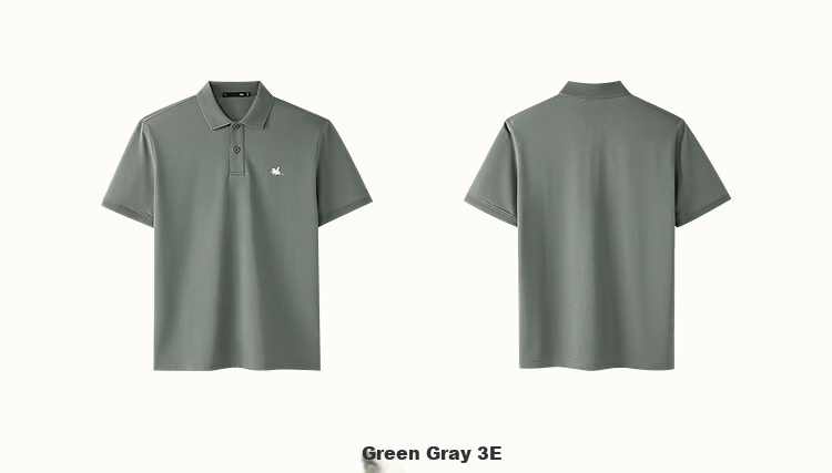 HLA Short-Sleeve Polo Shirt for Men, New Pegasus Print, Cool-Feeling Short Sleeves for Men in Summer 9
