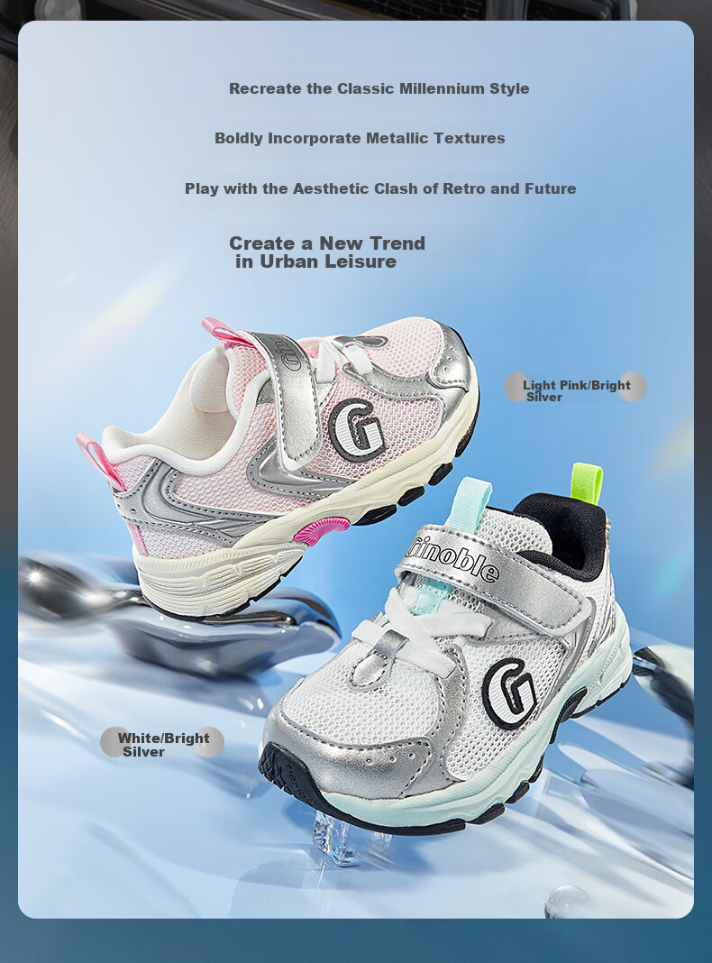 Ginoble Children's Walking Shoes 2026 Summer Breathable Mesh Shoes for Boys and Girls Ages 1-5 GW1889 Lightweight Pink 4