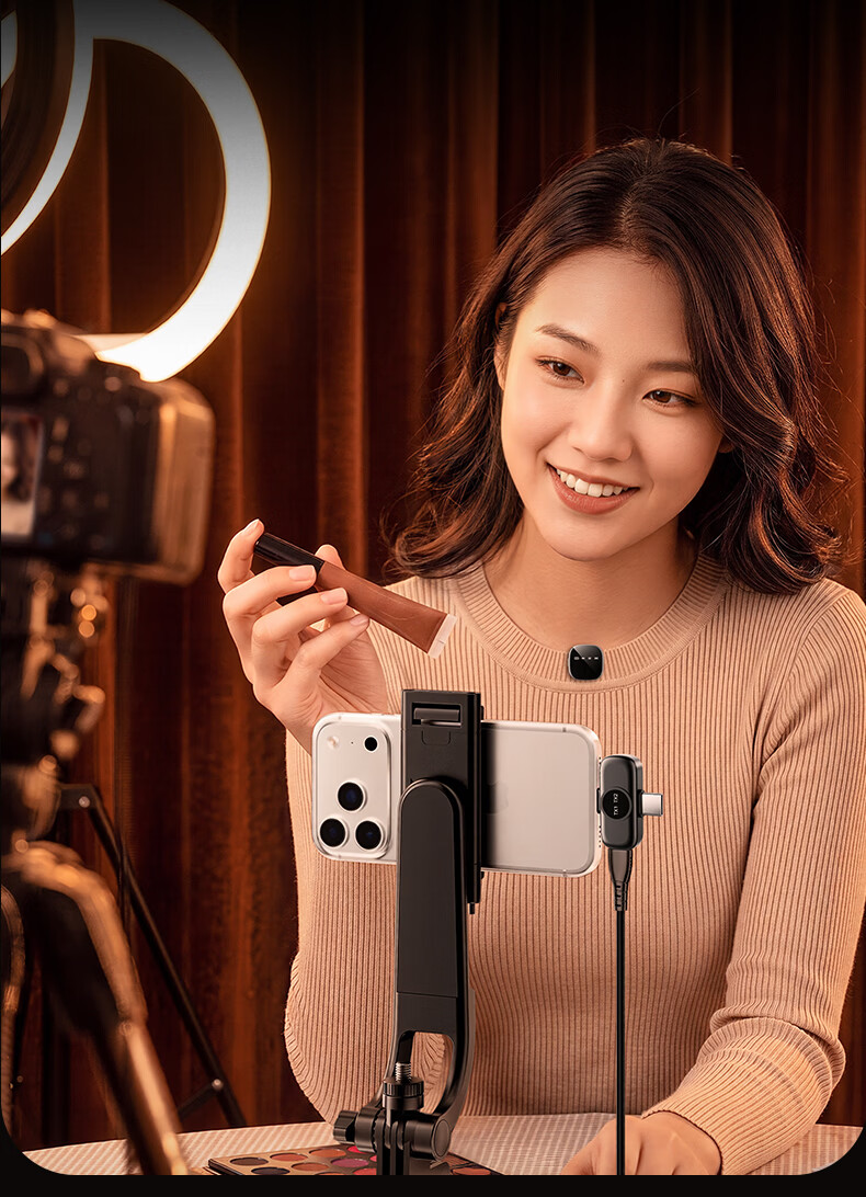 Zhiguozhe Wireless Lavalier Microphone Kit with Triple Noise Reduction and Four Modes for Live Streaming, Voice Recording, and Short Video, Dual Device Connection 26