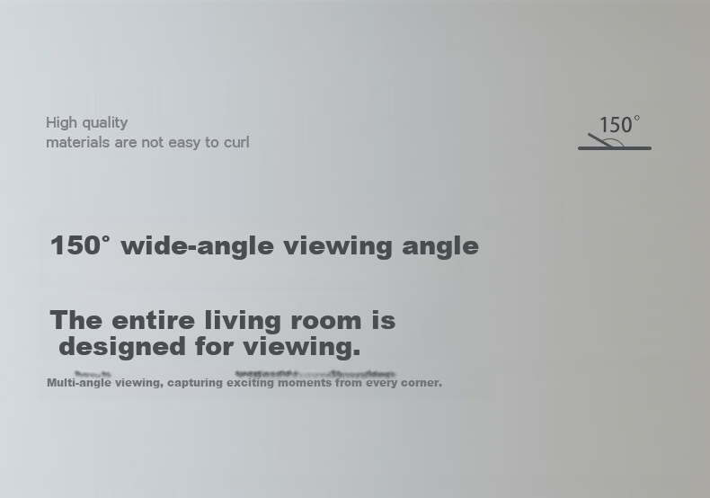 Wuyinxiang 100-inch 16:9 Projection Screen 【No Drilling】 Wall-mounted Simple HD Projector Screen Compatible with XGIMI, JmGO, Xiaomi, Epson Projectors 9