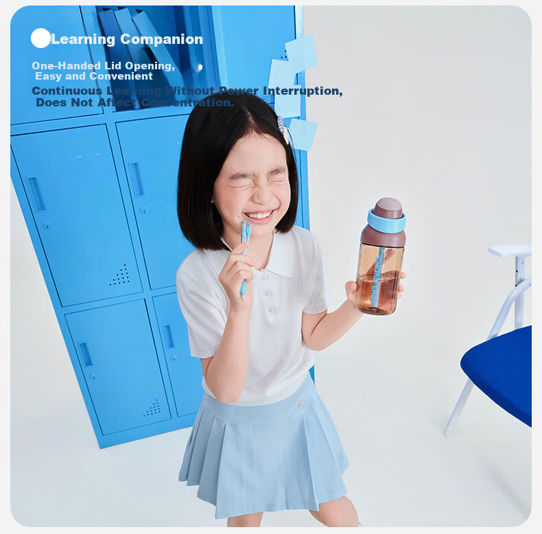 Chakolab Children's Straw Cup PPSU Water Bottle Food Grade School Dual Drink Lid Kada Cup Sea Salt Pink Lychee 550ml 19