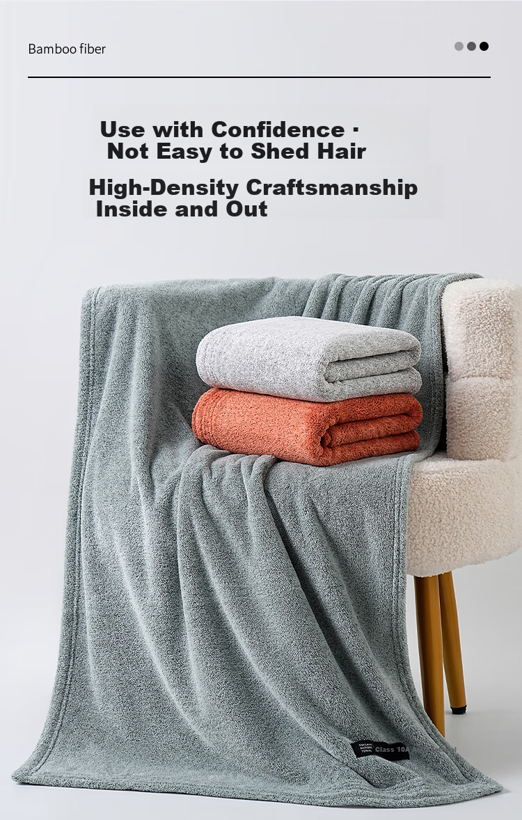 Bamboo 100 10A Antibacterial Cloud Fleece Thickened Large Bath Towel Absorbent Non-Shedding Bath Towel 70*140cm Red 2