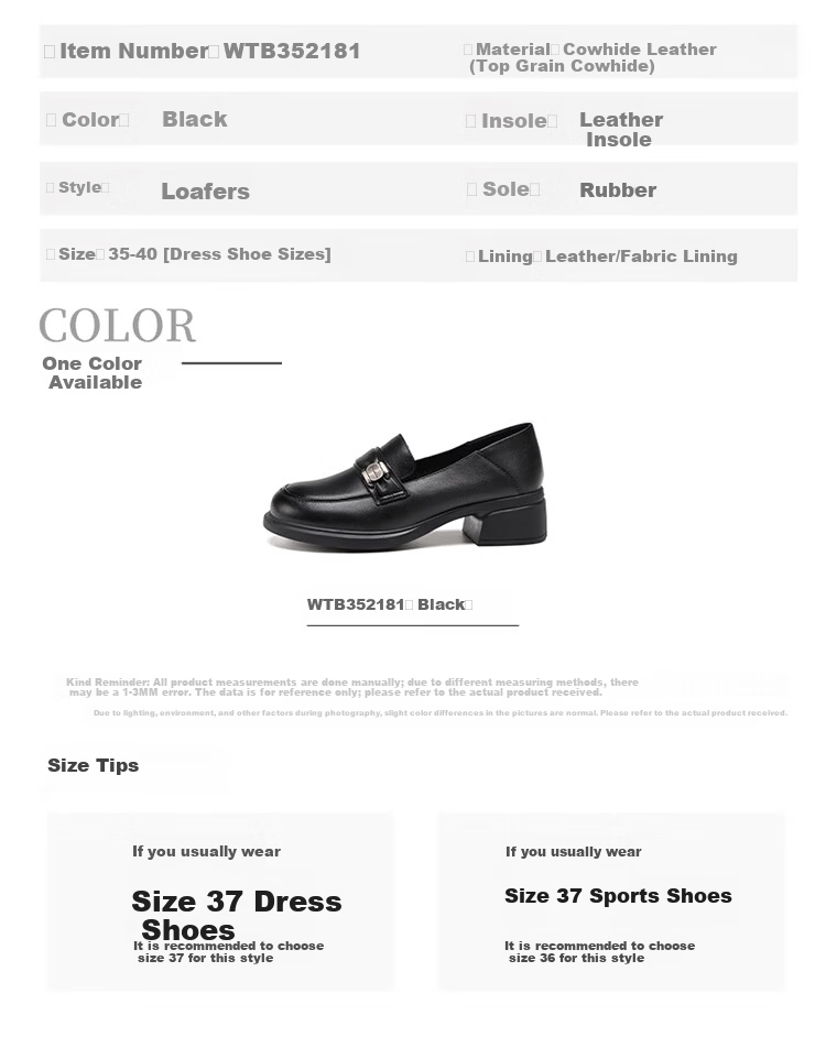 Red Dragonfly Women's Leather Soft Sole Loafers Casual Slip-On Low-Cut Shoes WTB352181 Black Size 40 6