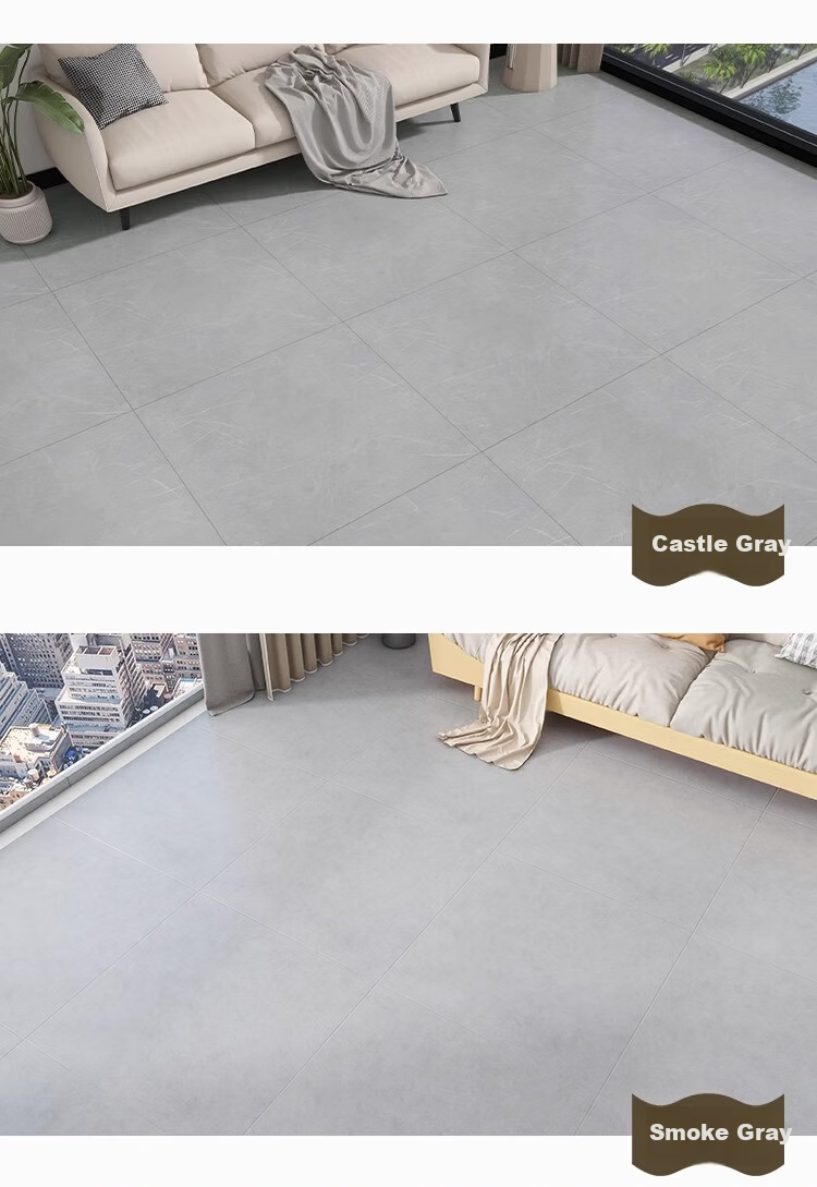 Washi PVC Self-Adhesive Waterproof Wear-Resistant Thickened Floor Sticker Frost Gray 1sqm 2pcs (80*80cm) 22