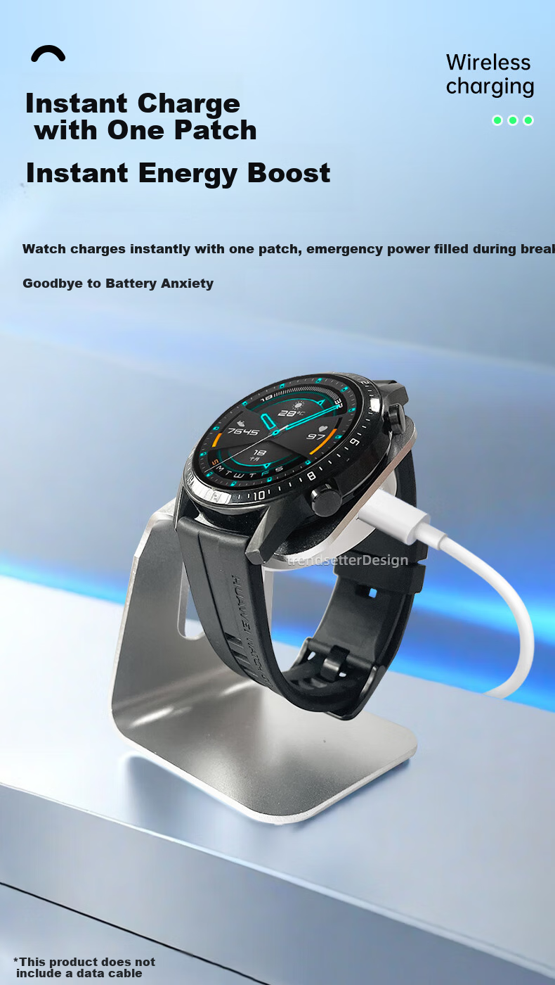 Trendy Style Aluminum Alloy Magnetic Charging Stand Compatible with Huawei Watch GT/GT2/GT2E/Honor Magic/GS3i/GS3t/GS Pro Charger Dock 1