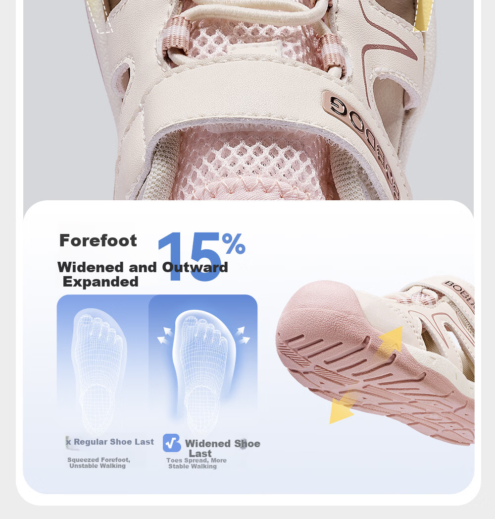 BOBDOG Toddler Baby Walking Sandals 26 Summer New Boys Girls Children's Hollow Breathable Functional Shoes Khaki 25 9