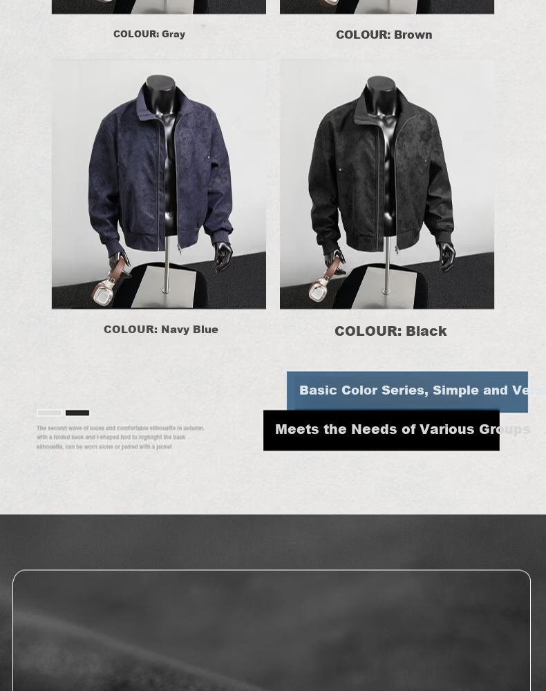 MARK FAIRWHALE American Vintage Matte PU Leather Jacket Men Autumn Winter Trendy Short Cleanfit Straight Shoulder Stand Collar Flight Jacket 4