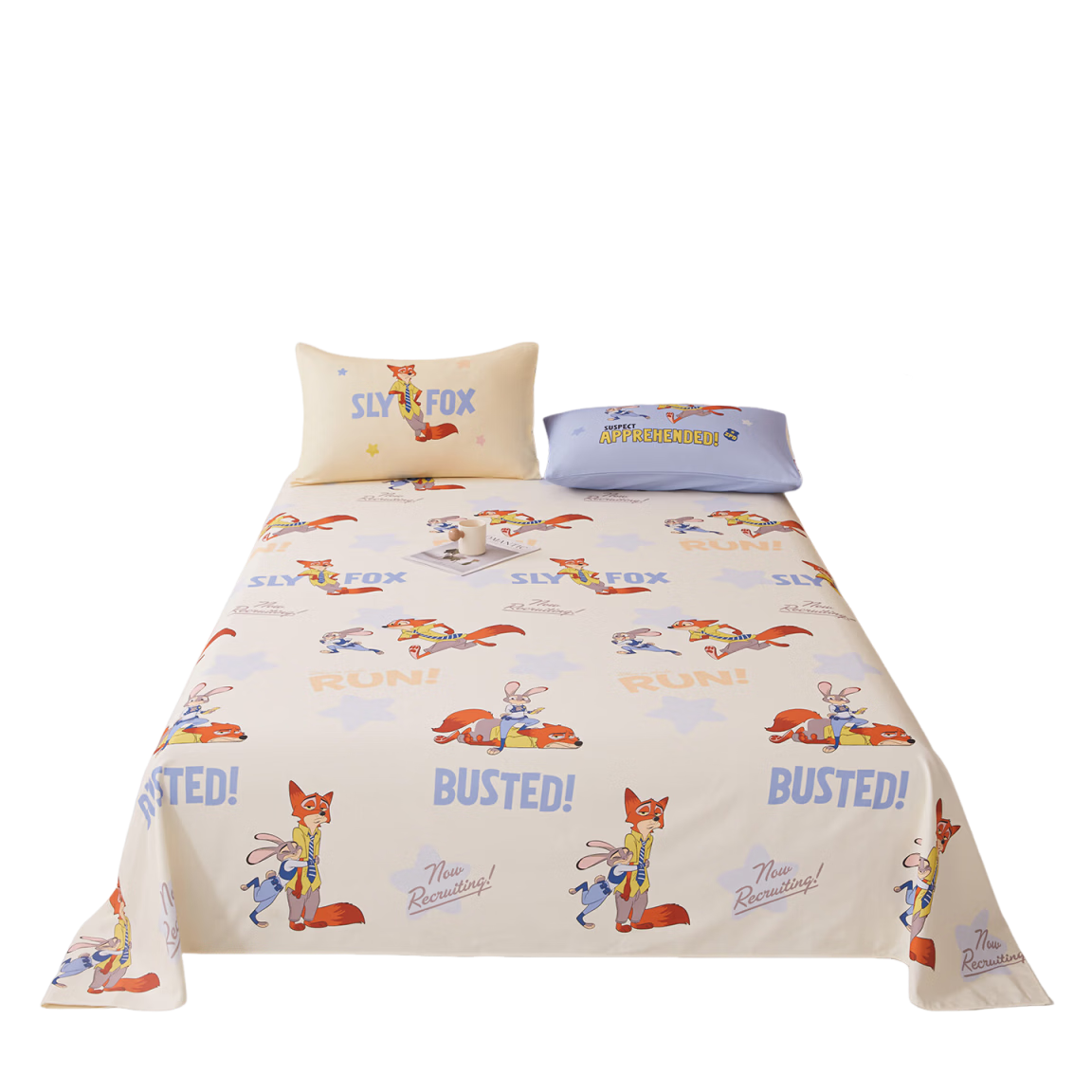 Disney 100% Cotton Thickened Cartoon Bed Sheet 200x230cm, Pure Cotton Children's Single Quilt Cover, Machine Washable
