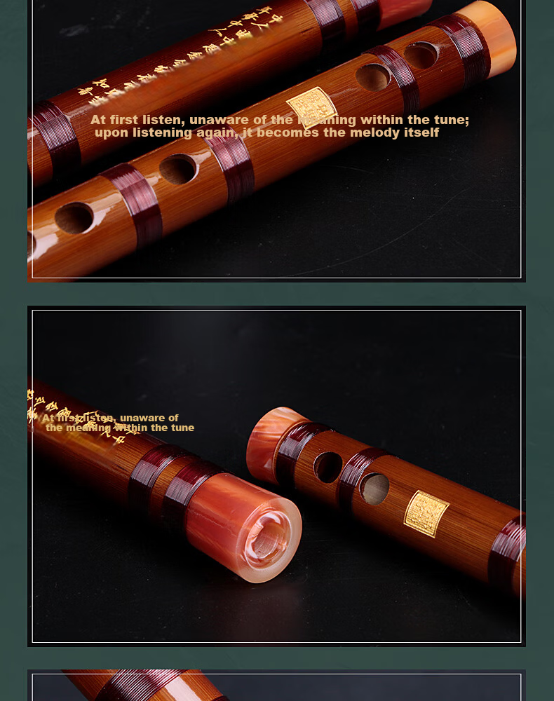 Range Flute F Key Bamboo Flute Professional One-Piece Flute Adult Children Beginner Performance Transverse Flute 15
