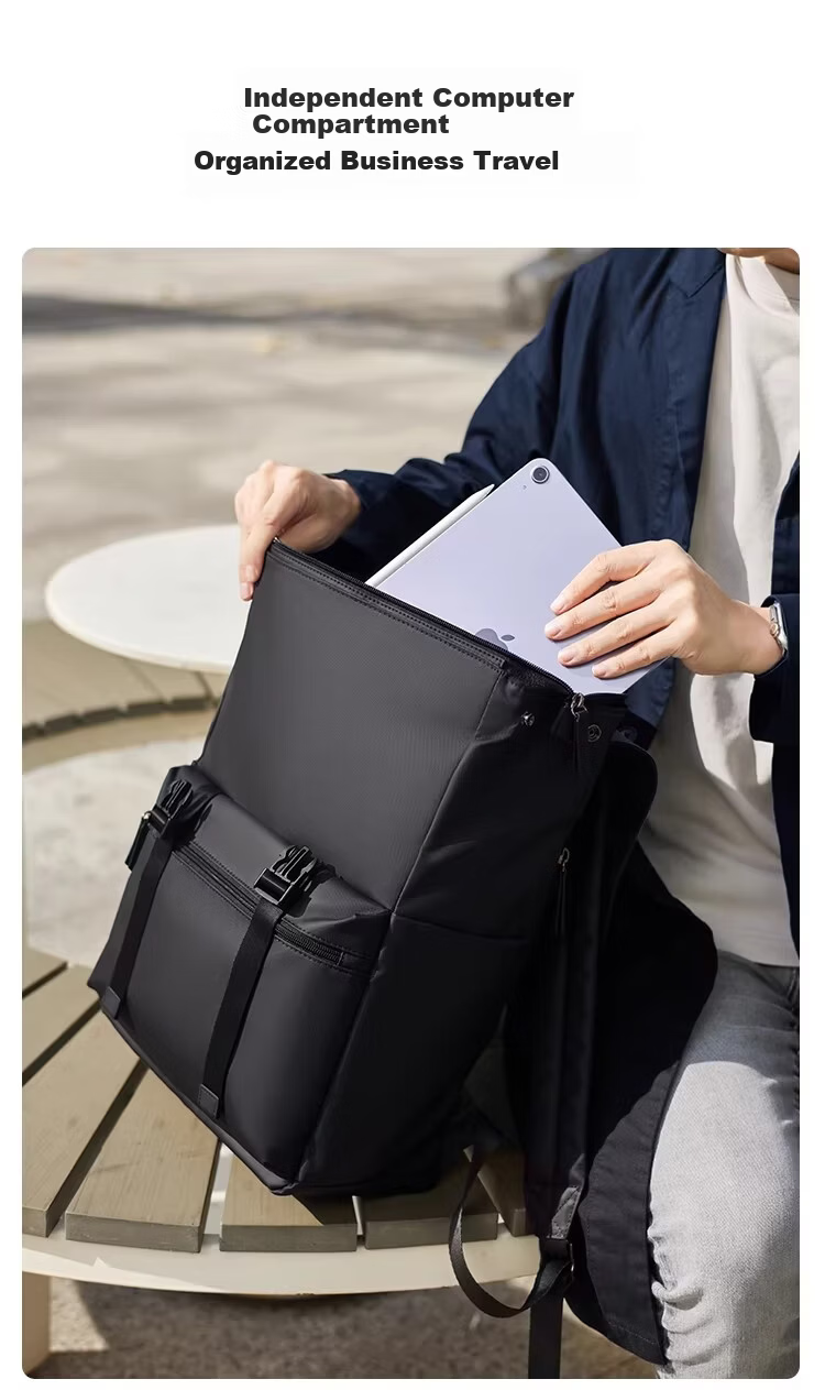 Diplomat Fashion Casual Backpack Business Large Capacity Laptop Bag DB-2713L Black 4