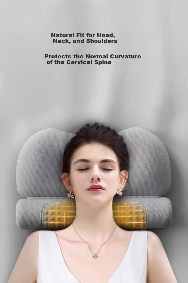 Jingyan Memory Foam Pillow Adult Sleep Aid Neck Support Cervical Pillow for Cervical Spondylosis Deep Sleep Mugwort Heat Therapy Cervical Pillow 5