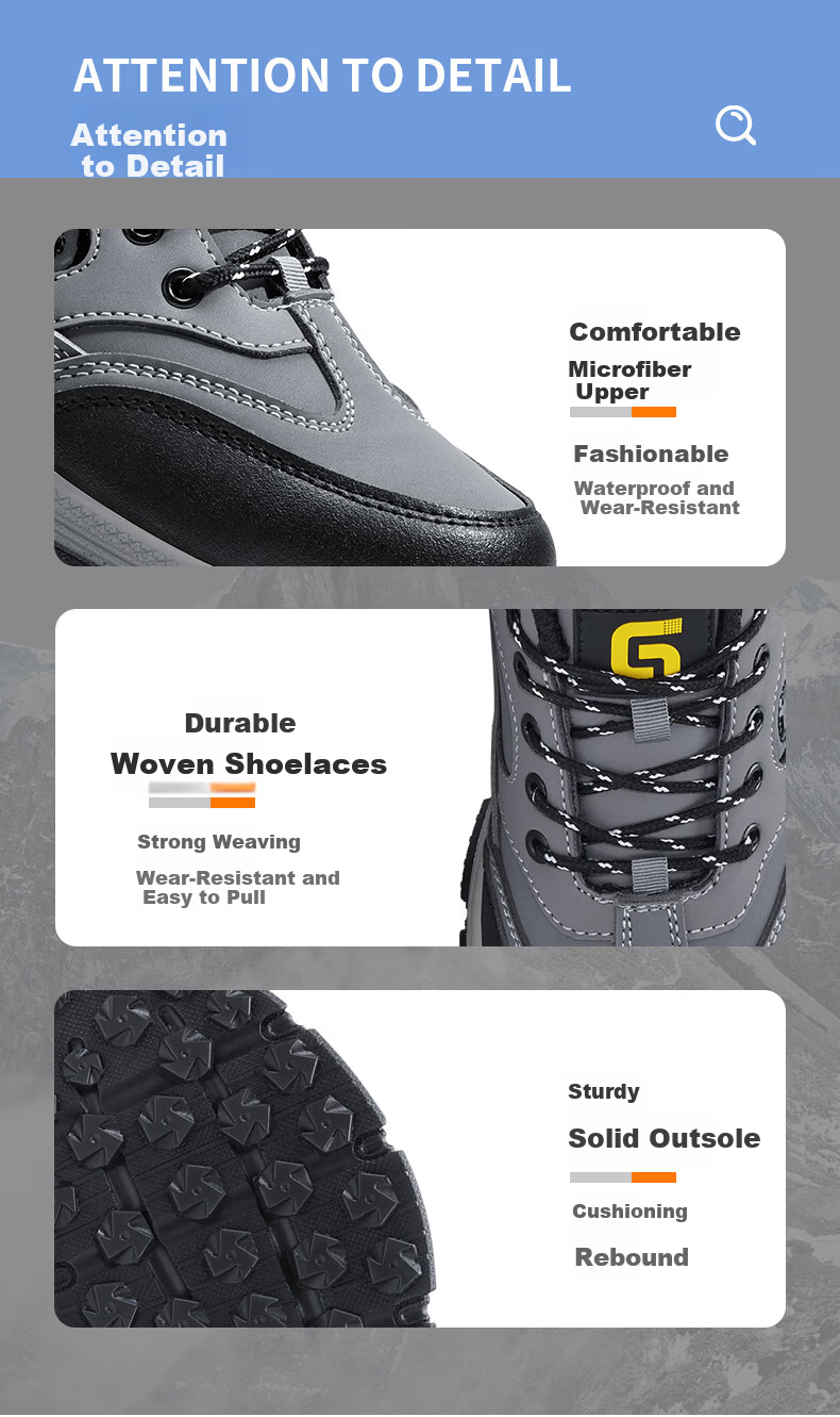 GUYISA Safety Shoes for Men, Summer Breathable Steel Toe Cap, Anti-Smashing And Puncture-Resistant, Lightweight, Wear-Resistant, Construction Site Work Shoes F116F Size 41 15